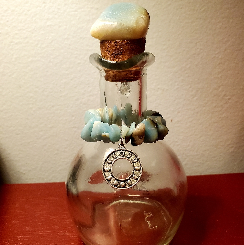 Amazonite Moon Water Glass Cruet